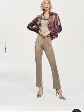 Joseph Ribcoff Marled Flare High-rise Trousers Sz 6